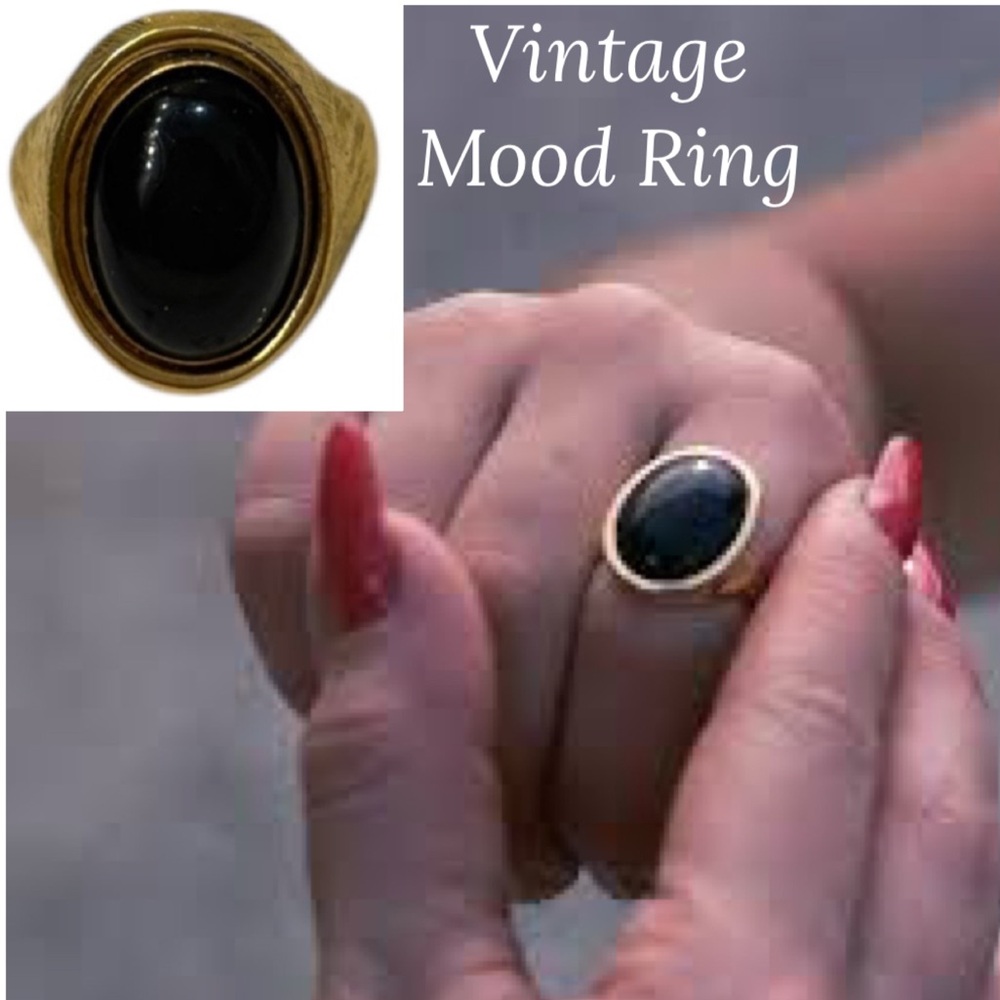 Vintage Mood Ring Gold 70s 80s Vintage Jewelry - Picture 13 of 13